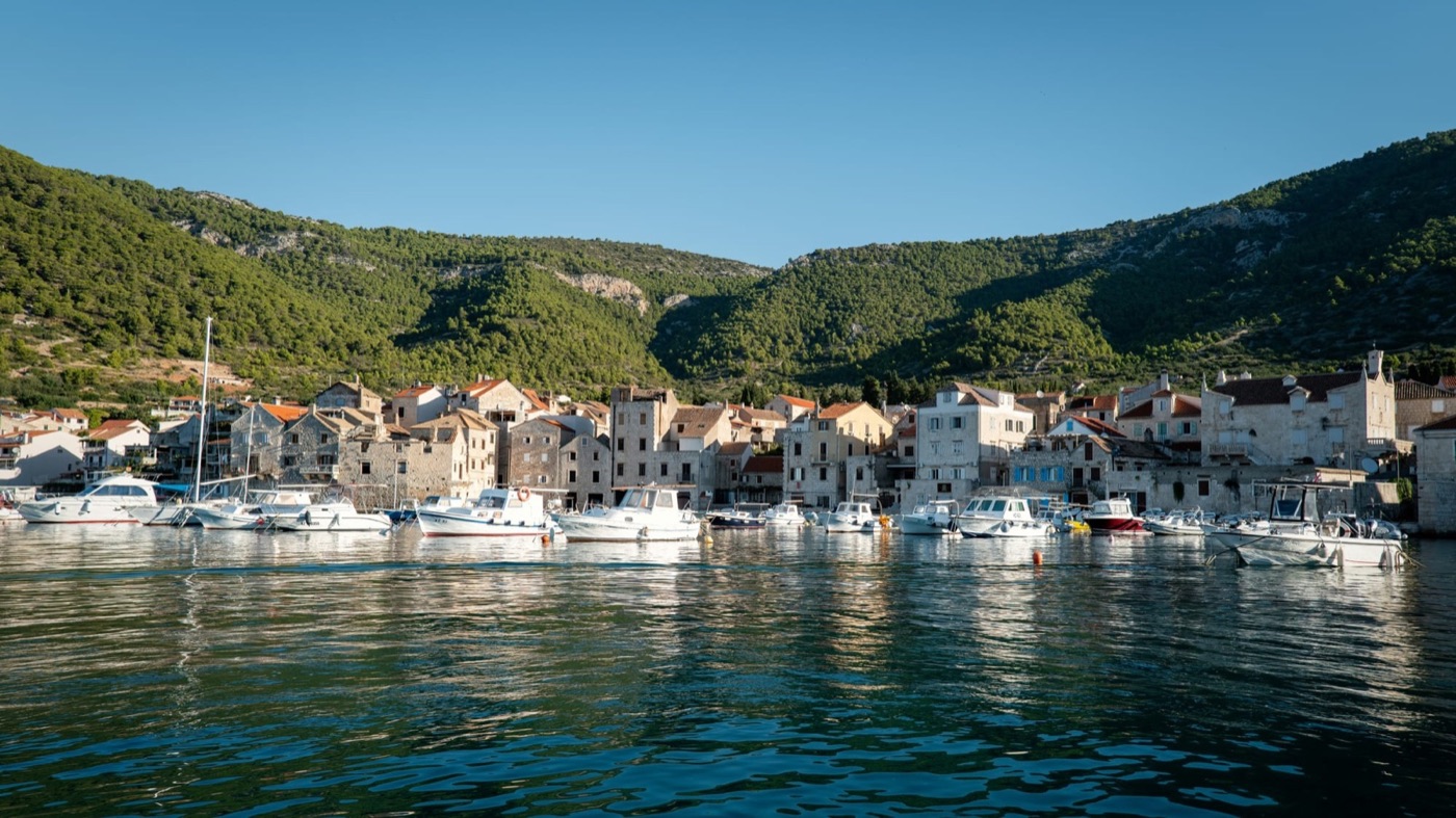 Approach to the Blue Cave on Biševo island, Vis Croatia