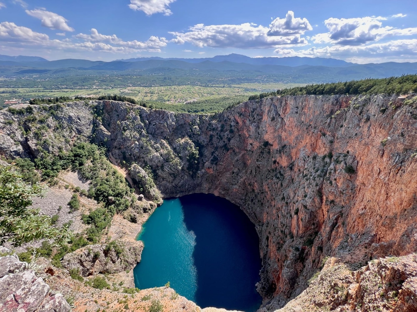 Karst landscapes of Herzegovina on the drive from Split