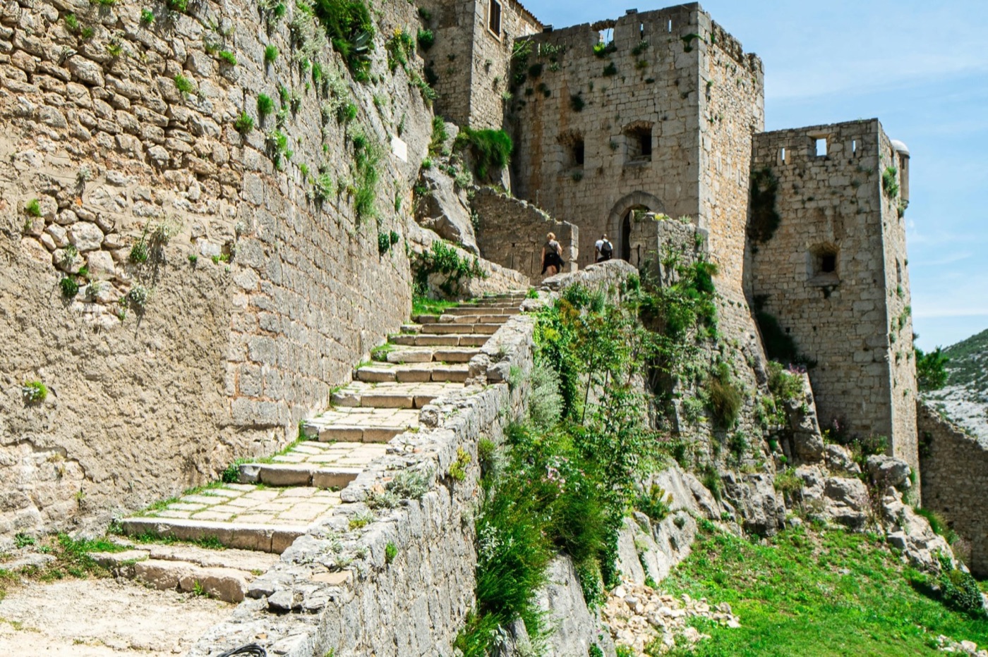 Klis Fortress above Split with views over Dalmatia, Croatia