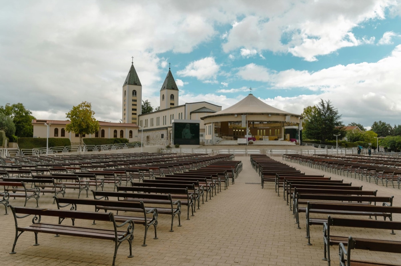 Međugorje pilgrimage church and sanctuary in the Neretva valley, Bosnia and Herzegovina