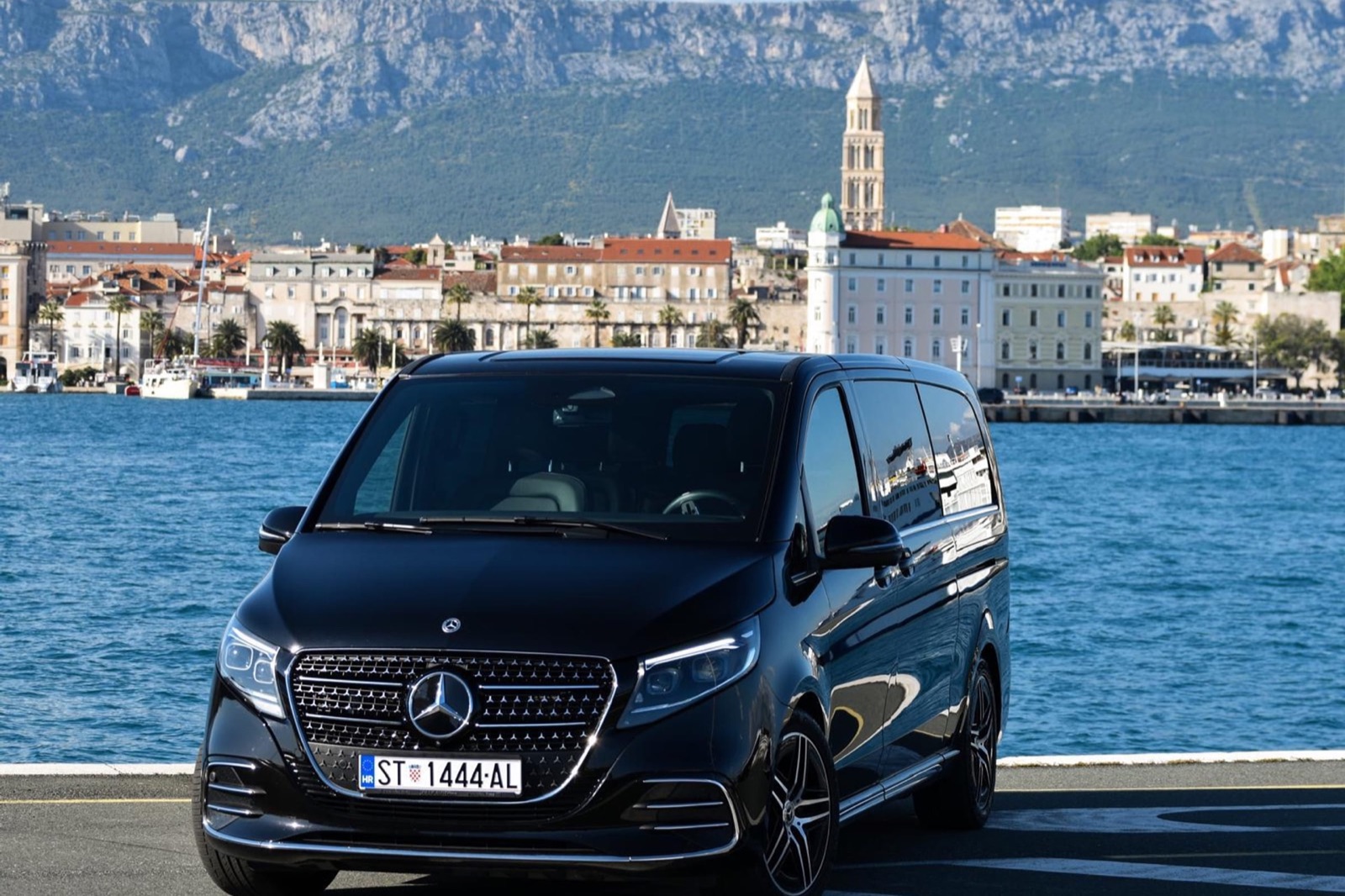 Mercedes V-Class private transfer vehicle for tours and airport runs from Split, Nini Tours Croatia