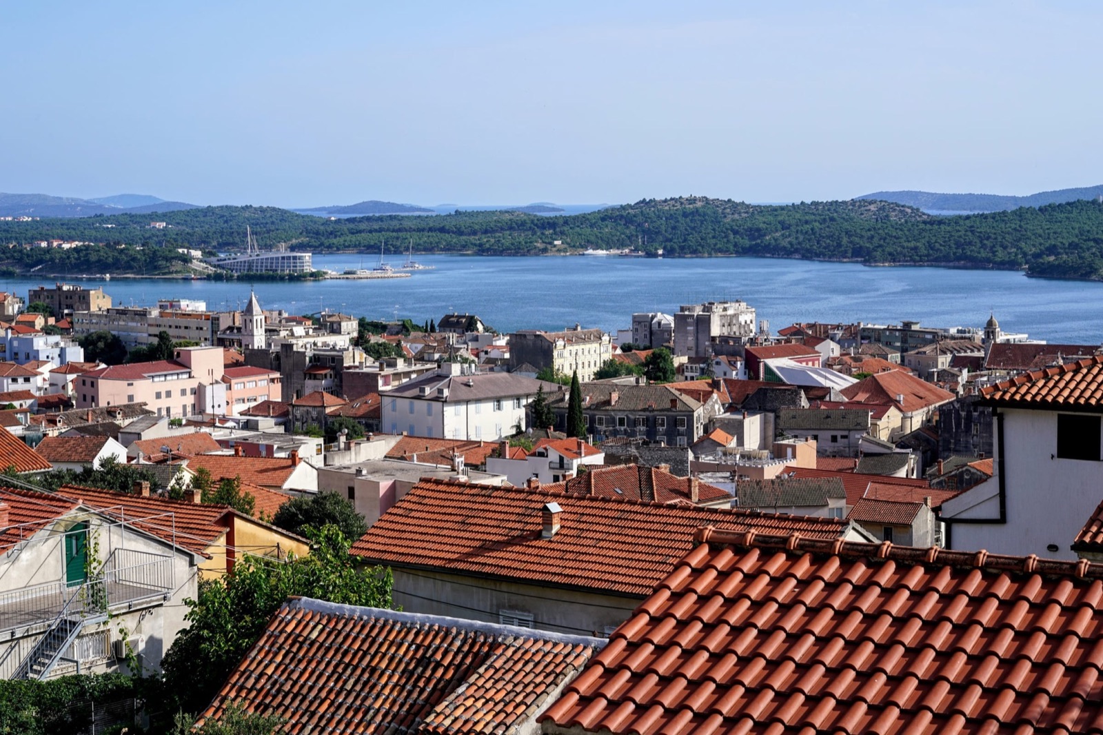 Šibenik old town and Adriatic waterfront, northern Dalmatia, Croatia