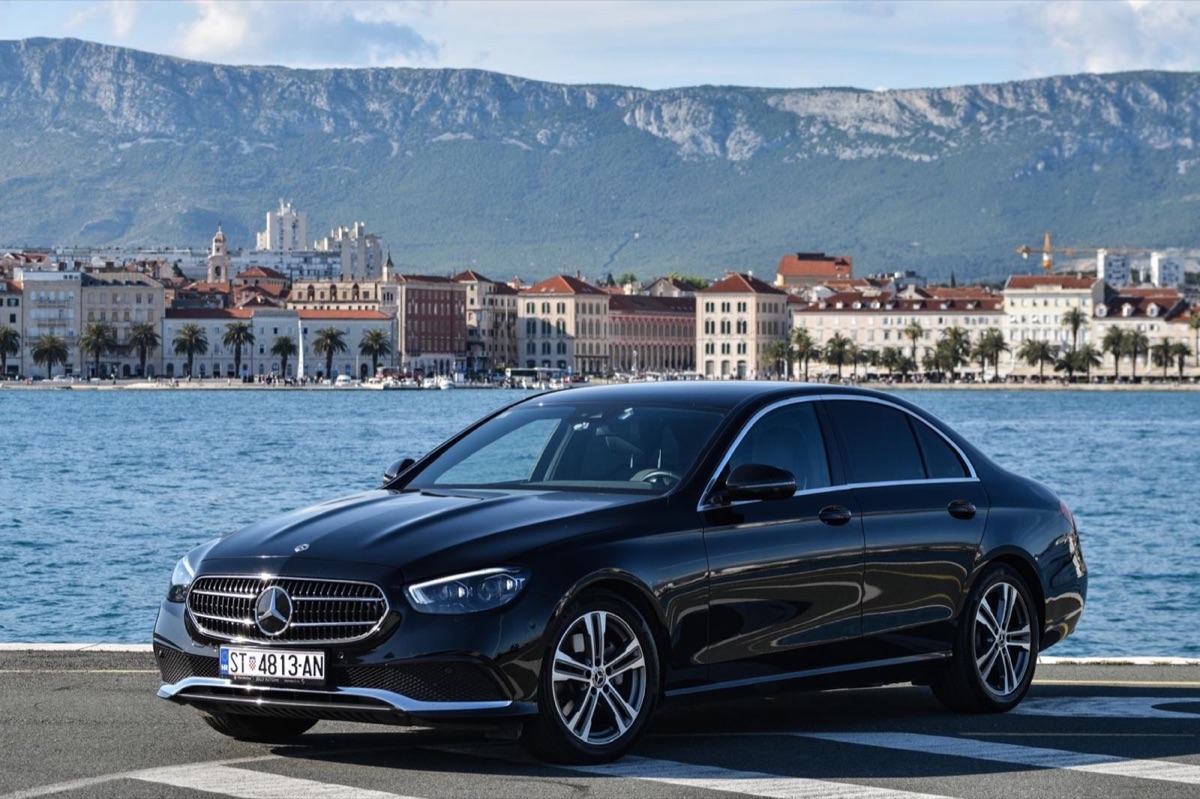 Mercedes E-Class sedan for private transfers and land tours, Nini Tours Split